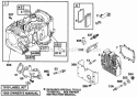 Cylinder Head Diagram and Parts List for 28A702-0102-01  Briggs and Stratton Engine